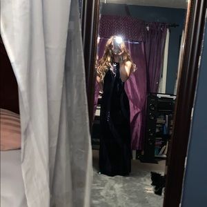 indigo prom dress